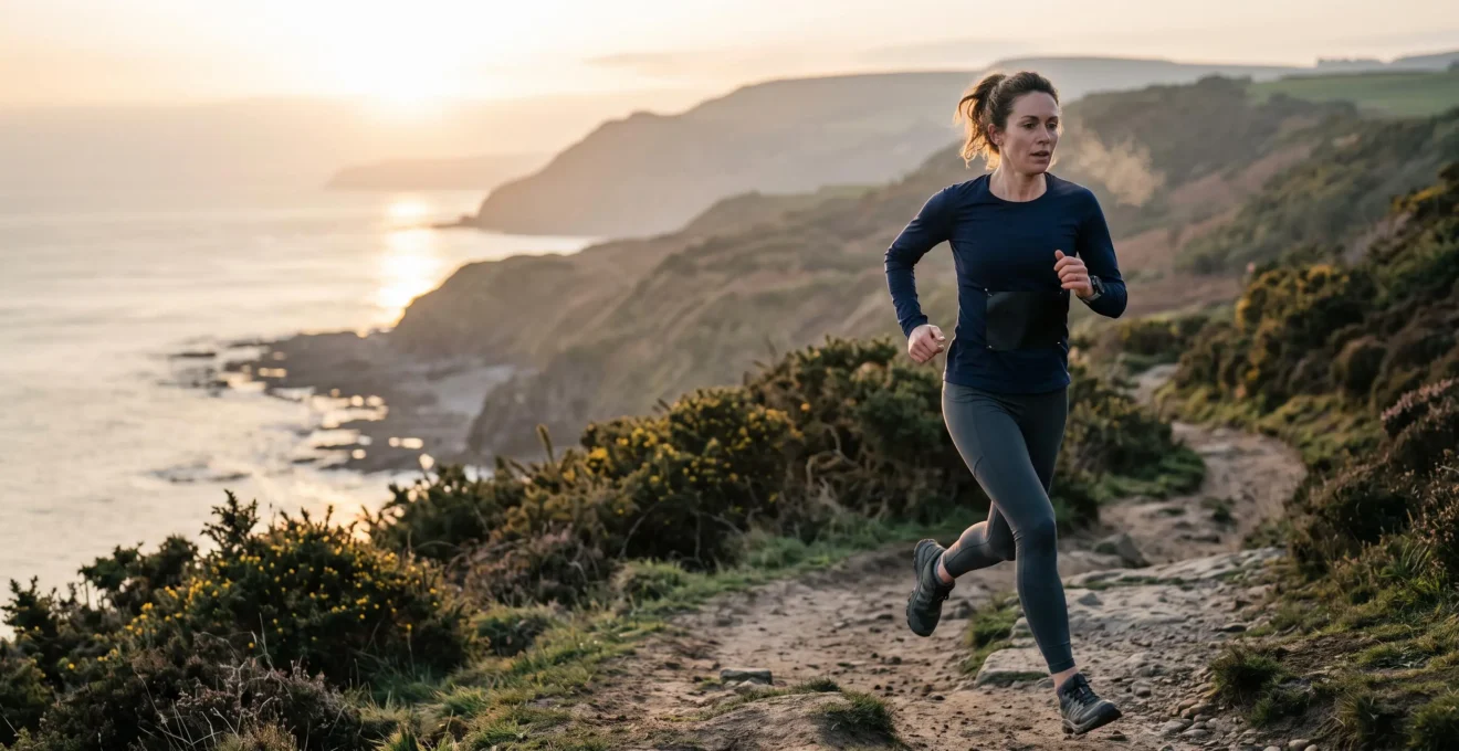 Coureur en pleine foulée au lever du soleil, symbolisant la transformation de l'endurance et l'augmentation du VO2 max